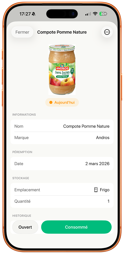 Détail produit - Toutes les informations